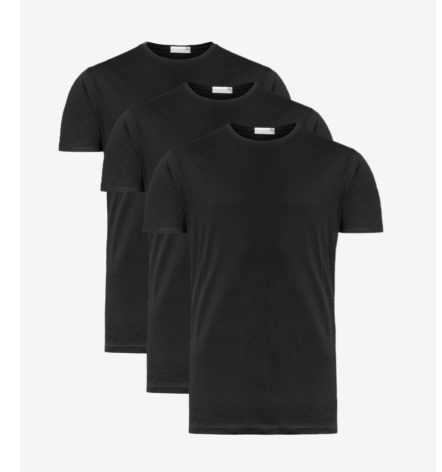 Pakketilbud: 3 stk. sorte T-shirts med rund hals