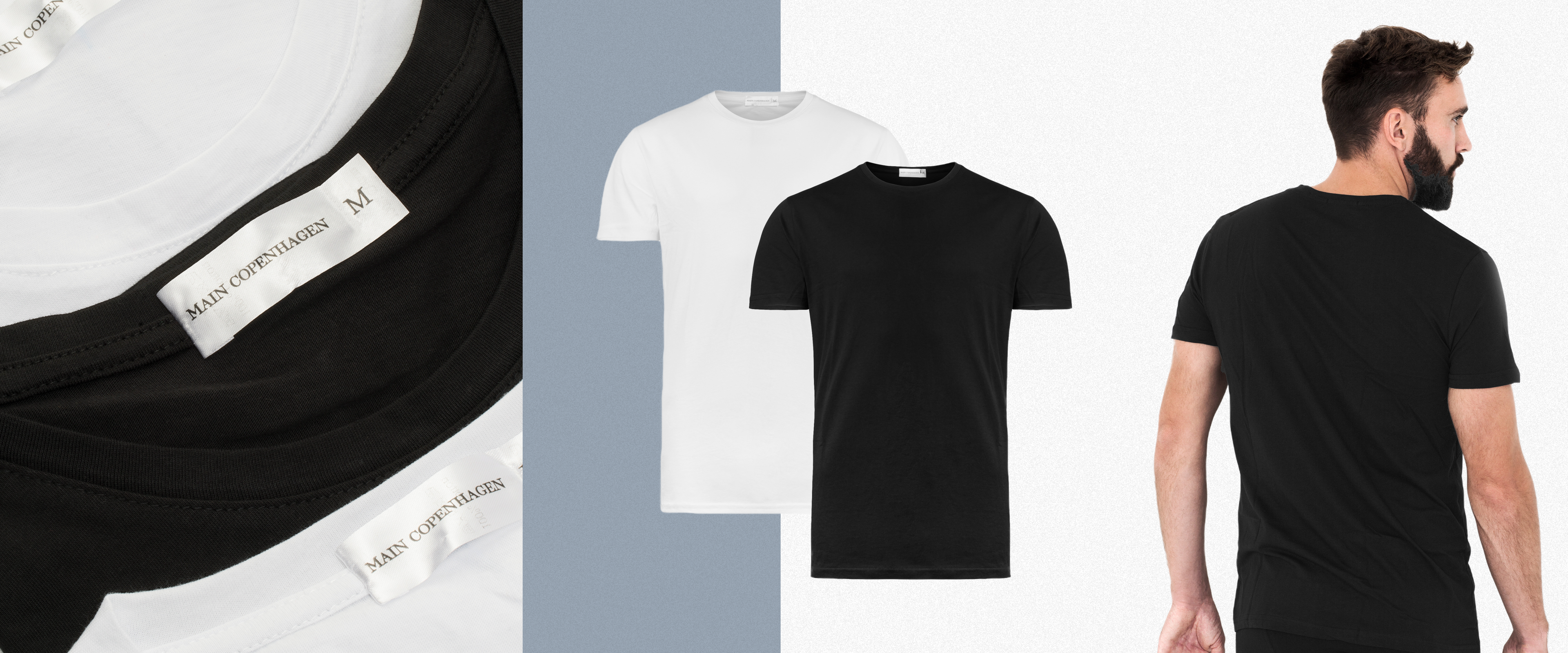 T-shirts fra Main Copenhagens coverbillede med kombination af flere billeder
