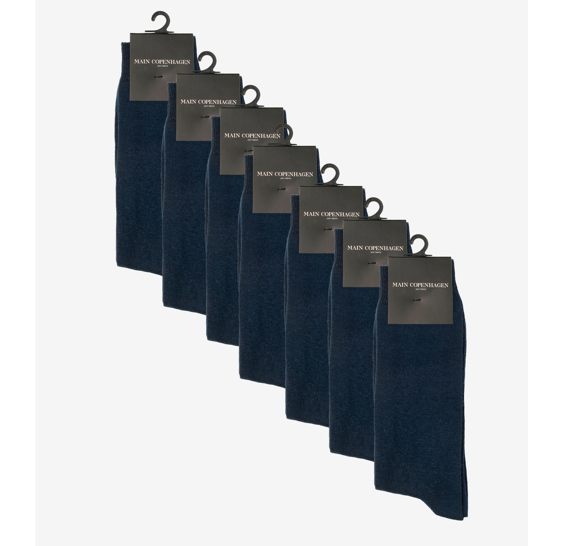 Main Copenhagen navy strømper – diskret farve, luksuriøs komfort og et stilrent touch til dit outfit.