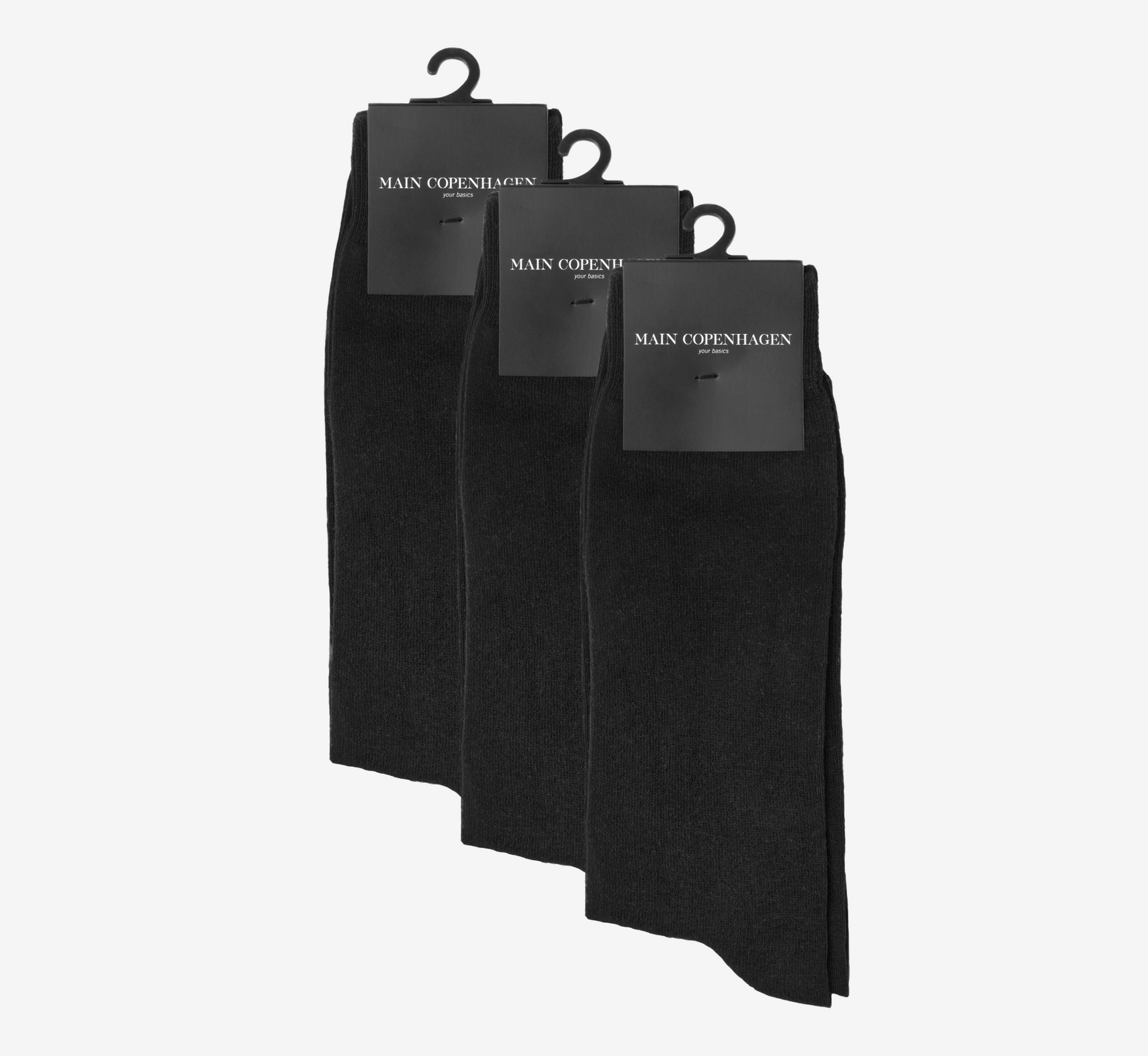 Main Copenhagen strømper i sort – klassiske, bløde og designet til maksimal komfort hele dagen.